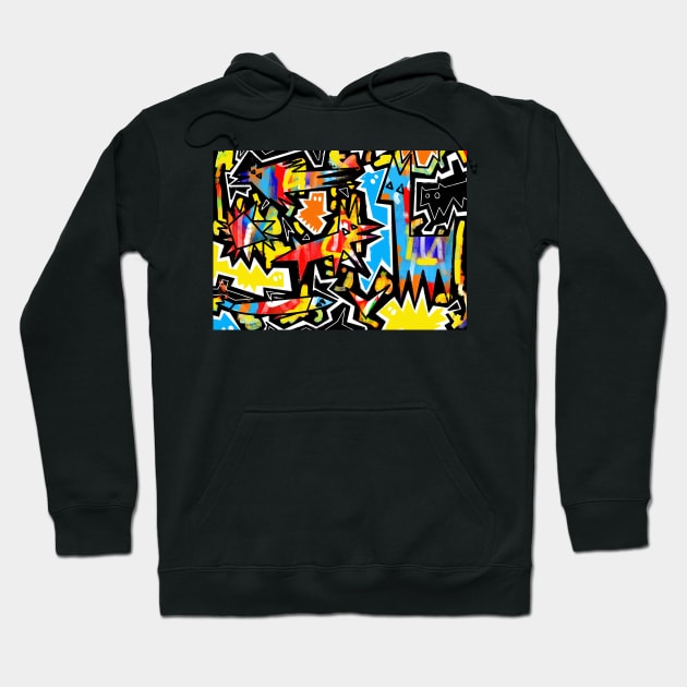 CRAZY ANIMAL PARTY Hoodie by Angel Rivas